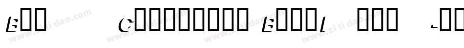 Block Condensed BoldItalic字体转换